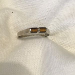 Tiger eye ring silver